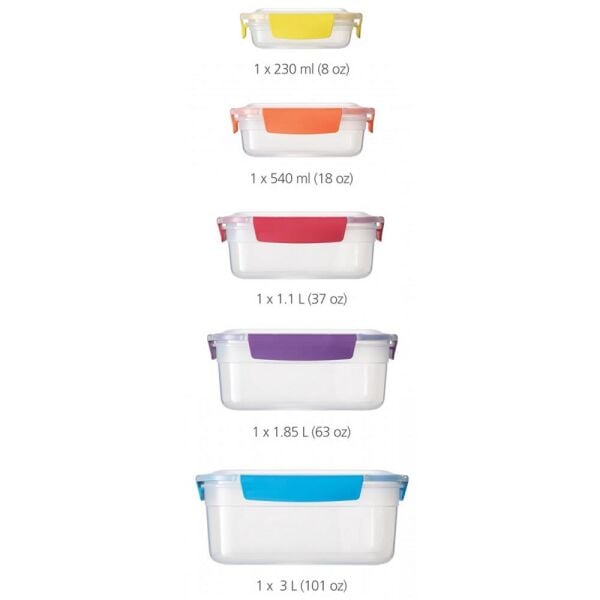 Joseph Joseph 81081 Nest Lock 5 Parça Saklama Kabı Seti - Çok Renkli