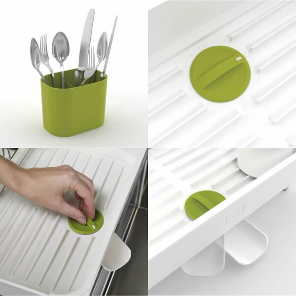 Joseph Joseph 85071 Extend Genişletilebilir Bulaşıklık -Beyaz/Yeşil