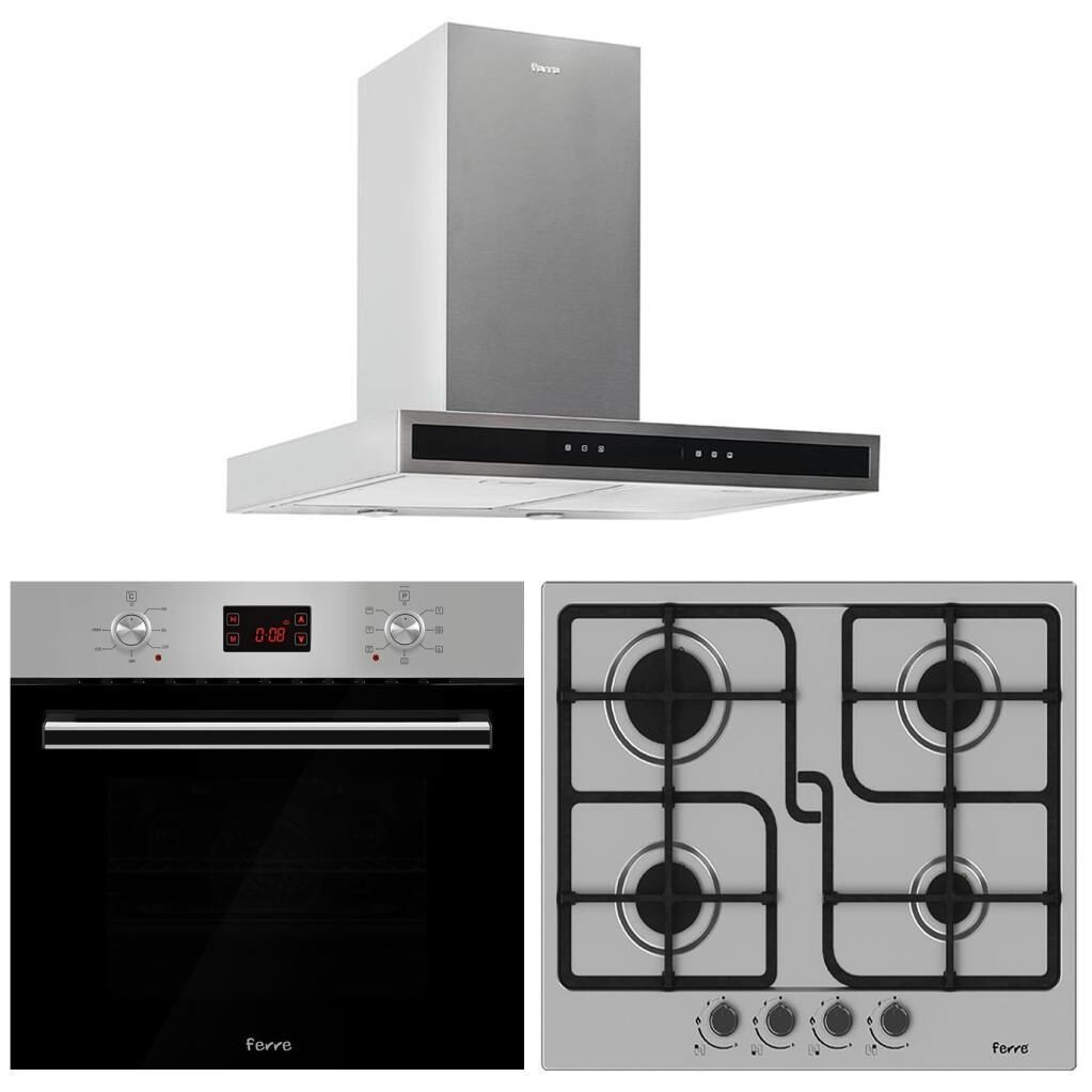 Ferre Viola 7 Program Dijital Dokunmatik Turbo İnox Ankastre Set