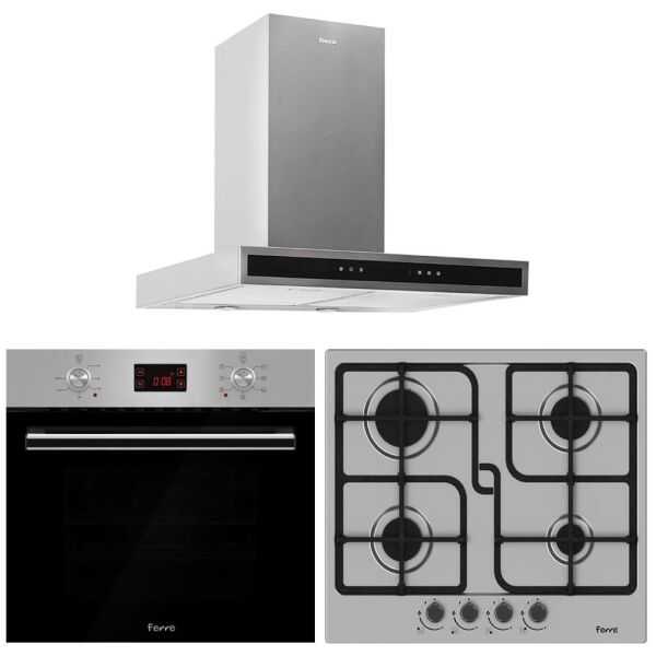 Ferre Viola 7 Program Dijital Dokunmatik Turbo İnox Ankastre Set