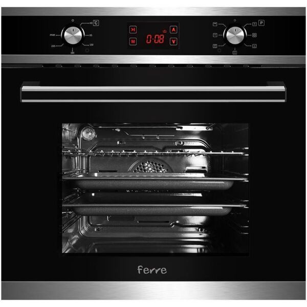 Ferre Elbruz 7 Program Dijital Dokunmatik Turbo Siyah Ankastre Set