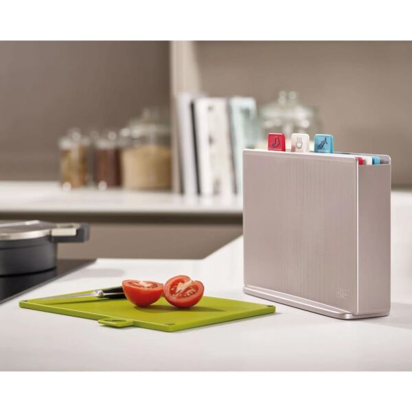 Joseph Joseph 60134 Index Büyük Kesme Tahtası Seti - Gümüş