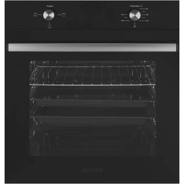 Alveus 3 Program Siyah Ankastre Cam Set