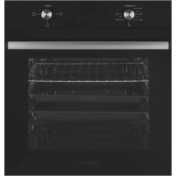 Alveus 3 Program Siyah Ankastre Cam Set