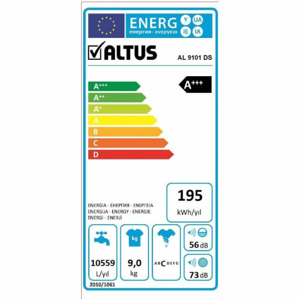 Altus AL 9101 DS A+++ 9 Kg 1000 Devir  Çamaşır Makinesi