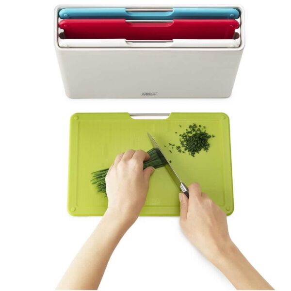 Joseph Joseph 60185 Folio Büyük Kesme Tahtası Seti - Gümüş