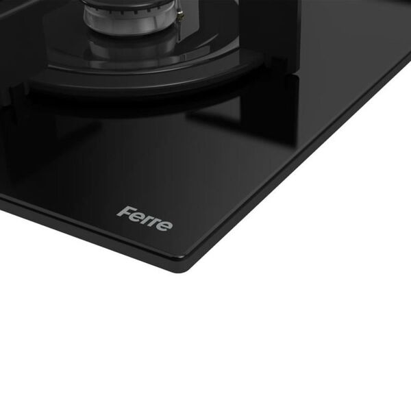 Ferre RS035 75 Cm. 5 Gözlü Woklu Ankastre Cam Ocak - Siyah