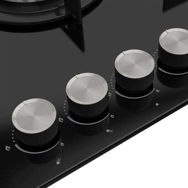 Ferre RS035 75 Cm. 5 Gözlü Woklu Ankastre Cam Ocak - Siyah