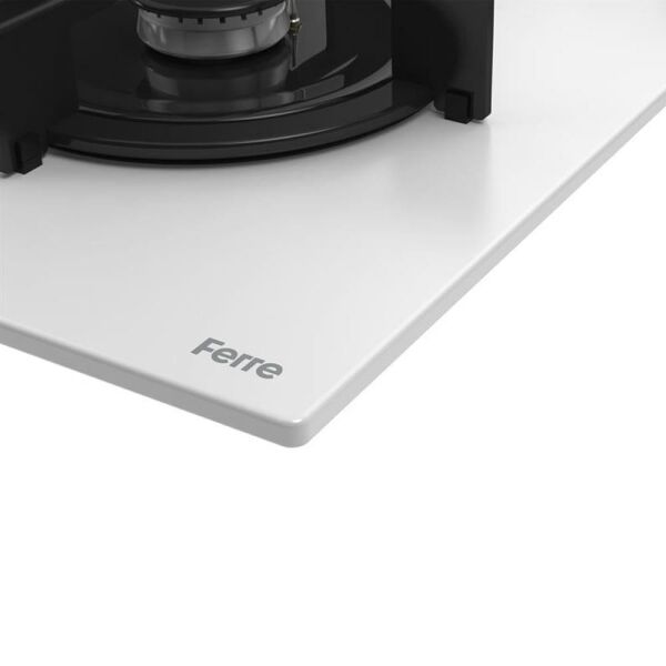 Ferre RS036 75 Cm. 5 Gözlü Woklu Ankastre Cam Ocak - Beyaz