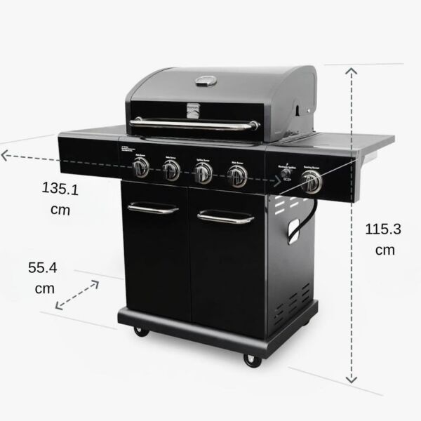 Kenmore PG-40409S0LB-1 Gazlı 4 Ocaklı Barbekü - Siyah