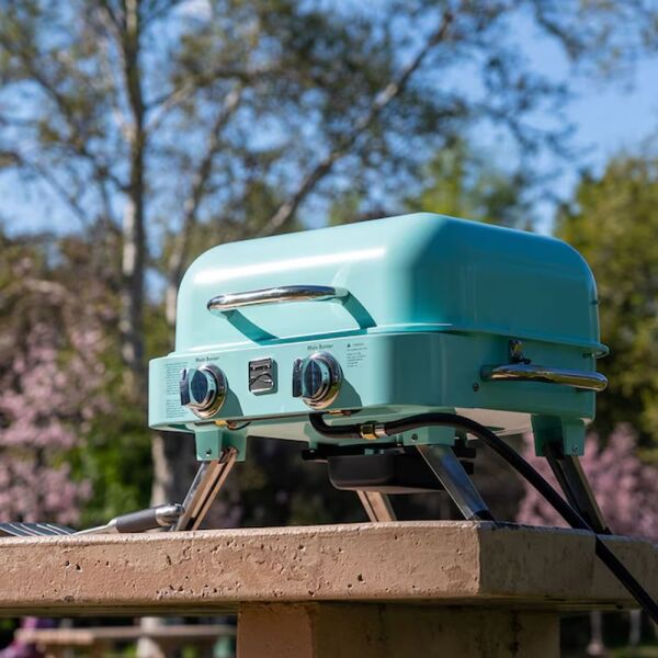 Kenmore KT-R40003-TQ Gazlı 2 Ocaklı Masa Üstü Barbekü - Turkuaz