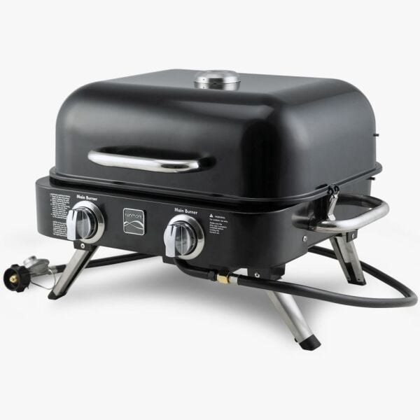 Kenmore KT-R40003-BK Gazlı 2 Ocaklı Masa Üstü Barbekü - Siyah