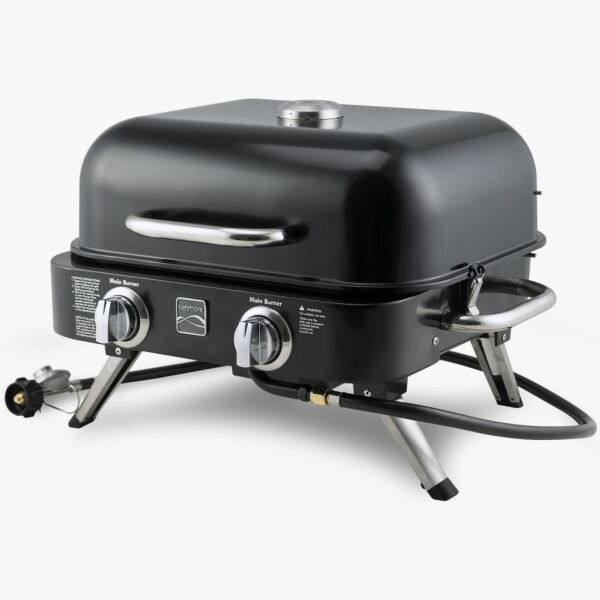 Kenmore KT-R40003-BK Gazlı 2 Ocaklı Masa Üstü Barbekü - Siyah