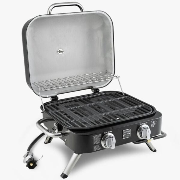Kenmore KT-R40003-BK Gazlı 2 Ocaklı Masa Üstü Barbekü - Siyah