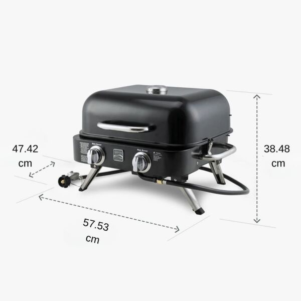 Kenmore KT-R40003-BK Gazlı 2 Ocaklı Masa Üstü Barbekü - Siyah