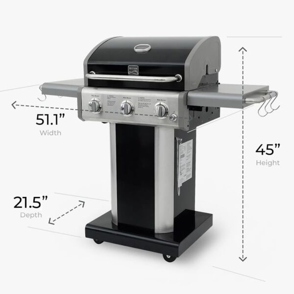 Kenmore PG-4030400LN-BK Gazlı 3 Ocaklı Barbekü - İnox