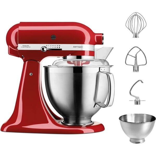 KitchenAid Artisan 5KSM185PSEER Empire Red 4.8 Litre Stand Mikser