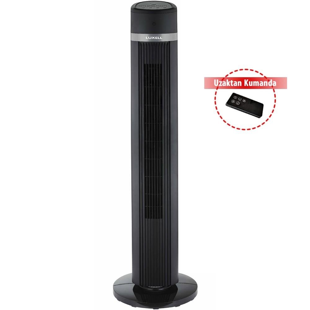 Luxell LXF-260 B Uzaktan Kumandalı Kule Tipi Vantilatör - Siyah