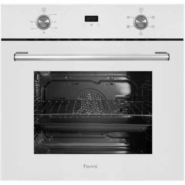 Ferre White Hawaii Dijital Turbo Beyaz Cam Ankastre Set