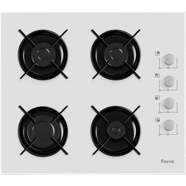 Ferre White Hawaii Dijital Turbo Beyaz Cam Ankastre Set