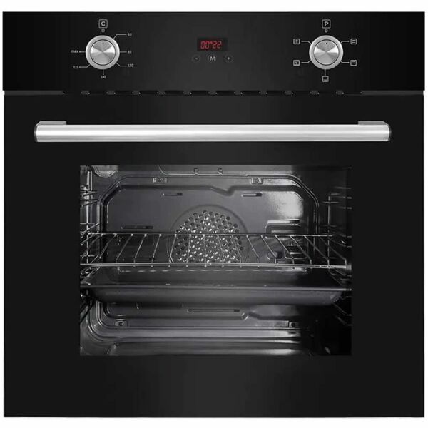 Ferre Black Hawaii Dijital Turbo Siyah Cam Ankastre Set