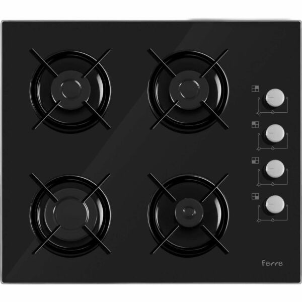Ferre Black Hawaii Dijital Turbo Siyah Cam Ankastre Set