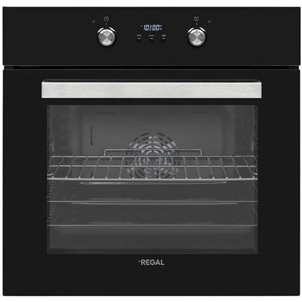 Regal Dijital Turbo Siyah Cam Ankastre Set