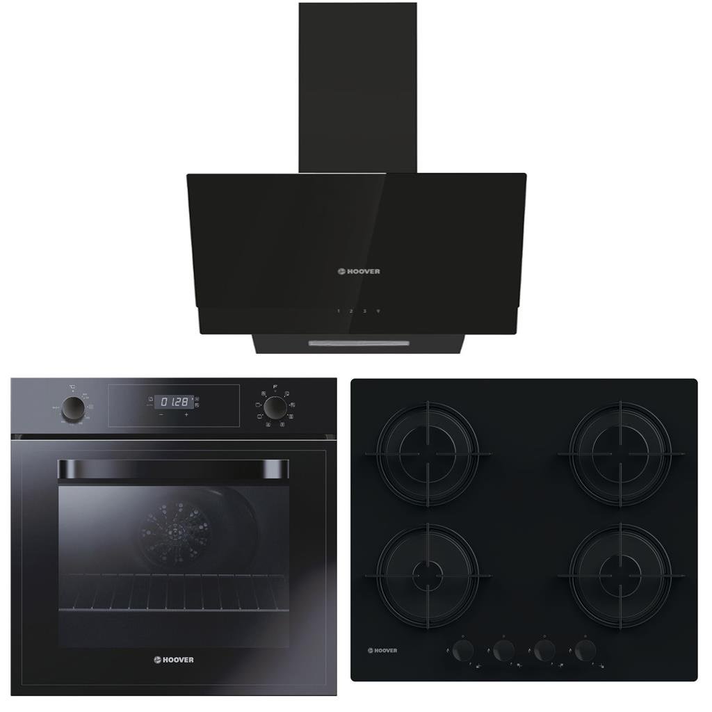 Hoover 8 Program Dijital Turbo Ankastre Set - Siyah