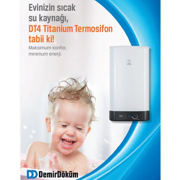 DemirDöküm DT4 Titanium Kazan 80 Litre Dijital Termosifon