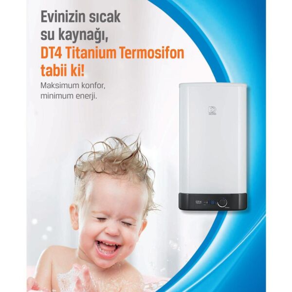 DemirDöküm DT4 Titanium Kazan 50 Litre Dijital Termosifon
