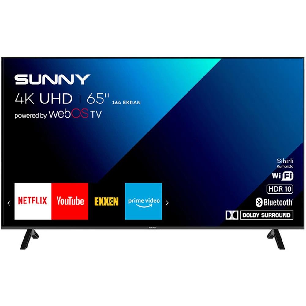 Sunny SN65FMN240 Frameless 65'' 164 Ekran 4K Webos Smart Wifi Led TV