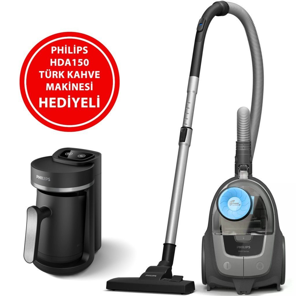 Philips XB2142/10 PowerCyclone Süpürge + HDA150/61 Kahve Makinesi Hediyeli