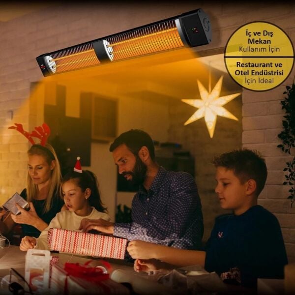 MirKraft Square 2800W Uzaktan Kumandalı Dış Mekan Infrared Isıtıcı