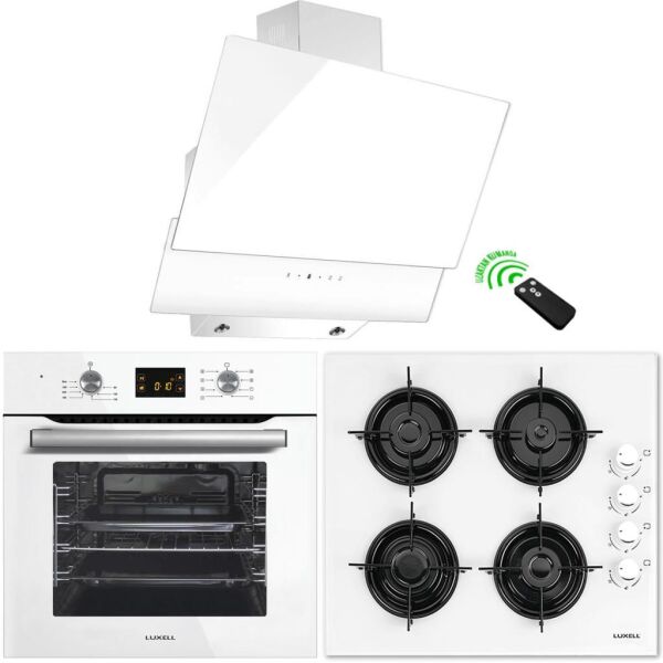 Luxell DDT 8 Program Dijital Dokunmatik Turbo Beyaz Cam Ankastre Set