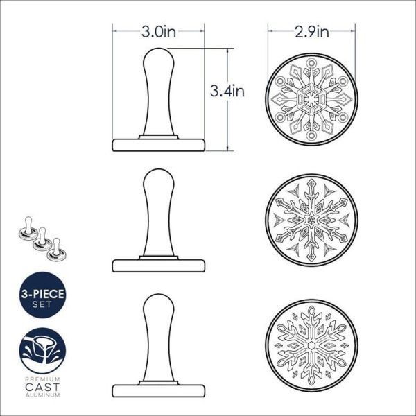 Nordicware 1273 Kar Taneleri Kurabiye Baskı Pulları
