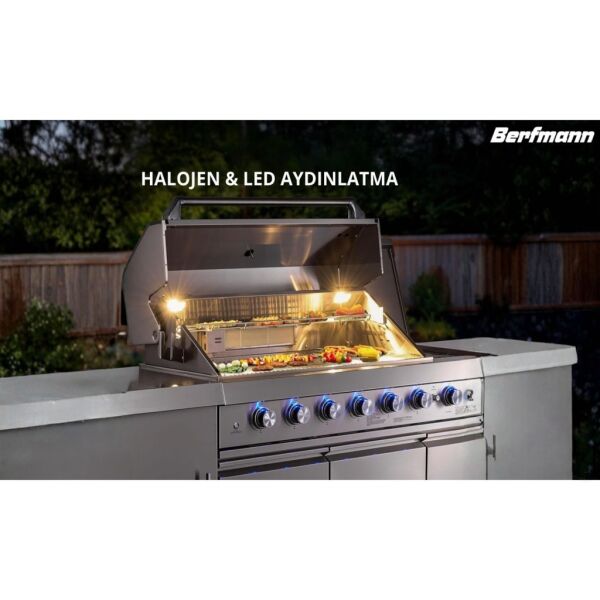 Berfmann BDGG-275S 6+2 Barbekülü Paslanmaz Çelik Outdoor Mutfak