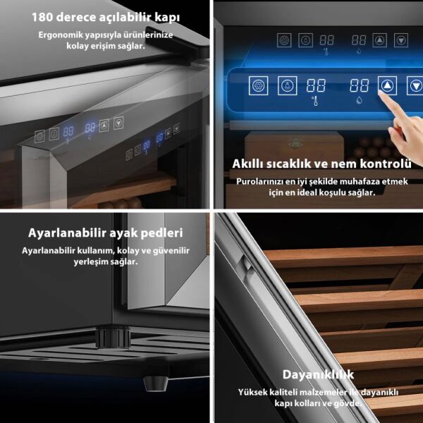 Berfmann BFC382-SG Humidor 382 Puro Kapasiteli Elektronik Puro Dolabı