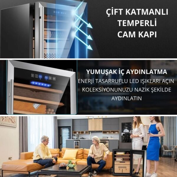 Berfmann BFC382-SG Humidor 382 Puro Kapasiteli Elektronik Puro Dolabı