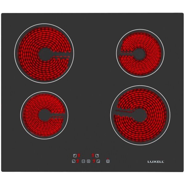 Luxell V6-04T Vitroseramik Elektrikli Siyah Cam Ankastre Ocak
