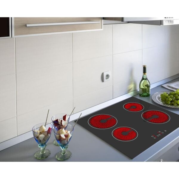 Luxell V6-04T Vitroseramik Elektrikli Siyah Cam Ankastre Ocak