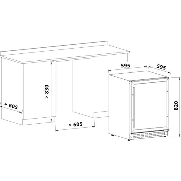 Berfmann BUR113-DSS Tezgah Altı Çekmeceli 113 Litre No Frost Buzdolabı