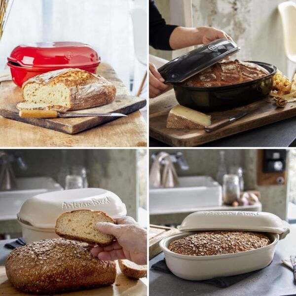 Emile Henry EH345501 Artisan Seramik Ekmek Fırın Kabı (34x23x14,5 / 3,4 Litre)