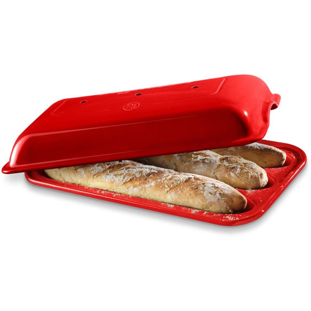 Emile Henry EH345506 Seramik Baget Ekmek Fırın Kabı (39,5x23x10 / 3,7 Litre)