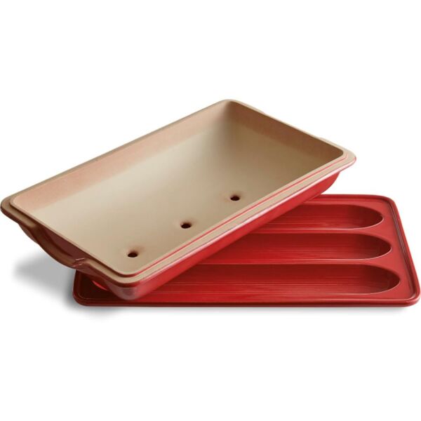 Emile Henry EH345506 Seramik Baget Ekmek Fırın Kabı (39,5x23x10 / 3,7 Litre)