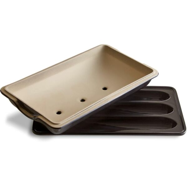 Emile Henry EH795506 Seramik Baget Ekmek Fırın Kabı (39,5x23x10 / 3,7 Litre)