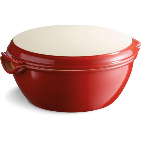 Emile Henry EH345507 Seramik Yuvarlak Ekmek Fırın Kabı (32,5x30x14 / 5,2 Litre)