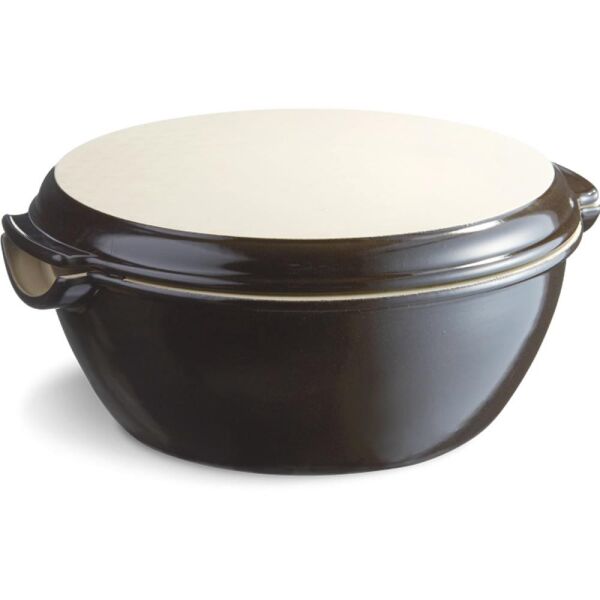 Emile Henry EH795507 Seramik Yuvarlak Ekmek Fırın Kabı (32,5x30x14 / 5,2 Litre)