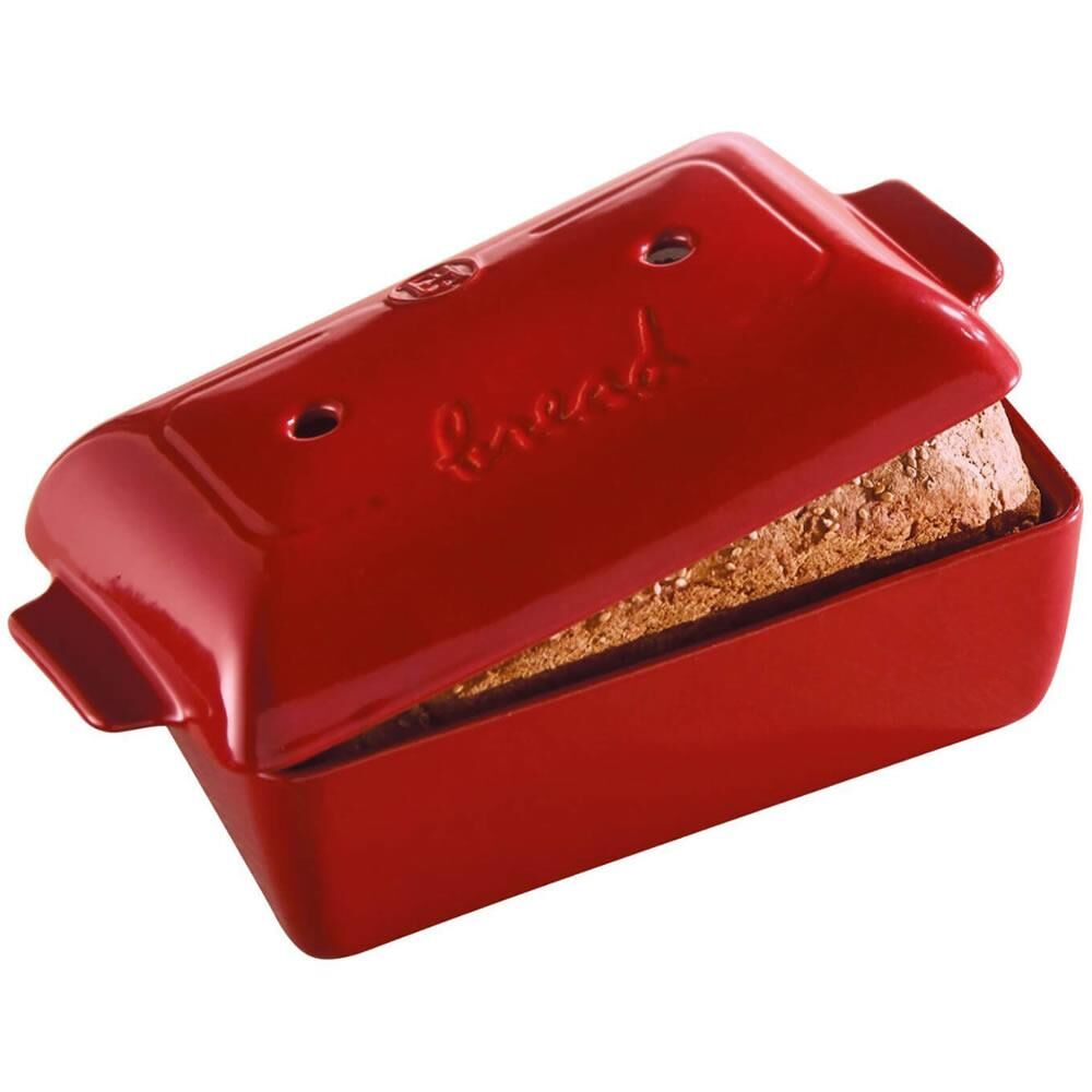 Emile Henry EH345504 Seramik Baton Ekmek Fırın Kabı (28x14,5x12 / 2,2 Litre)