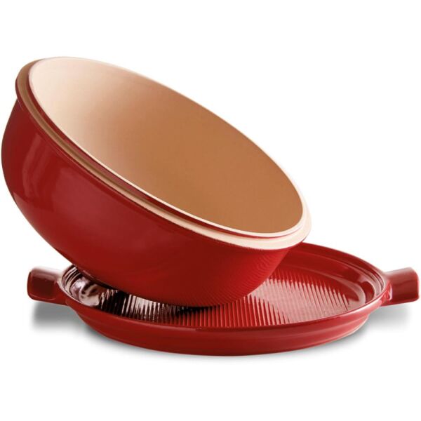 Emile Henry EH349108 Seramik Yuvarlak Ekmek Fırın Kabı (34x34x16,5 / 4,5 Litre)