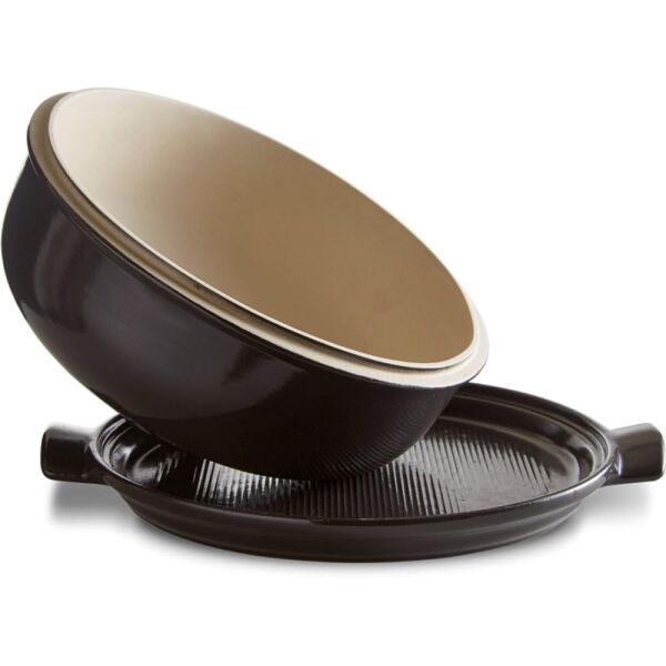 Emile Henry EH799108 Seramik Yuvarlak Ekmek Fırın Kabı (34x34x16,5 / 4,5 Litre)